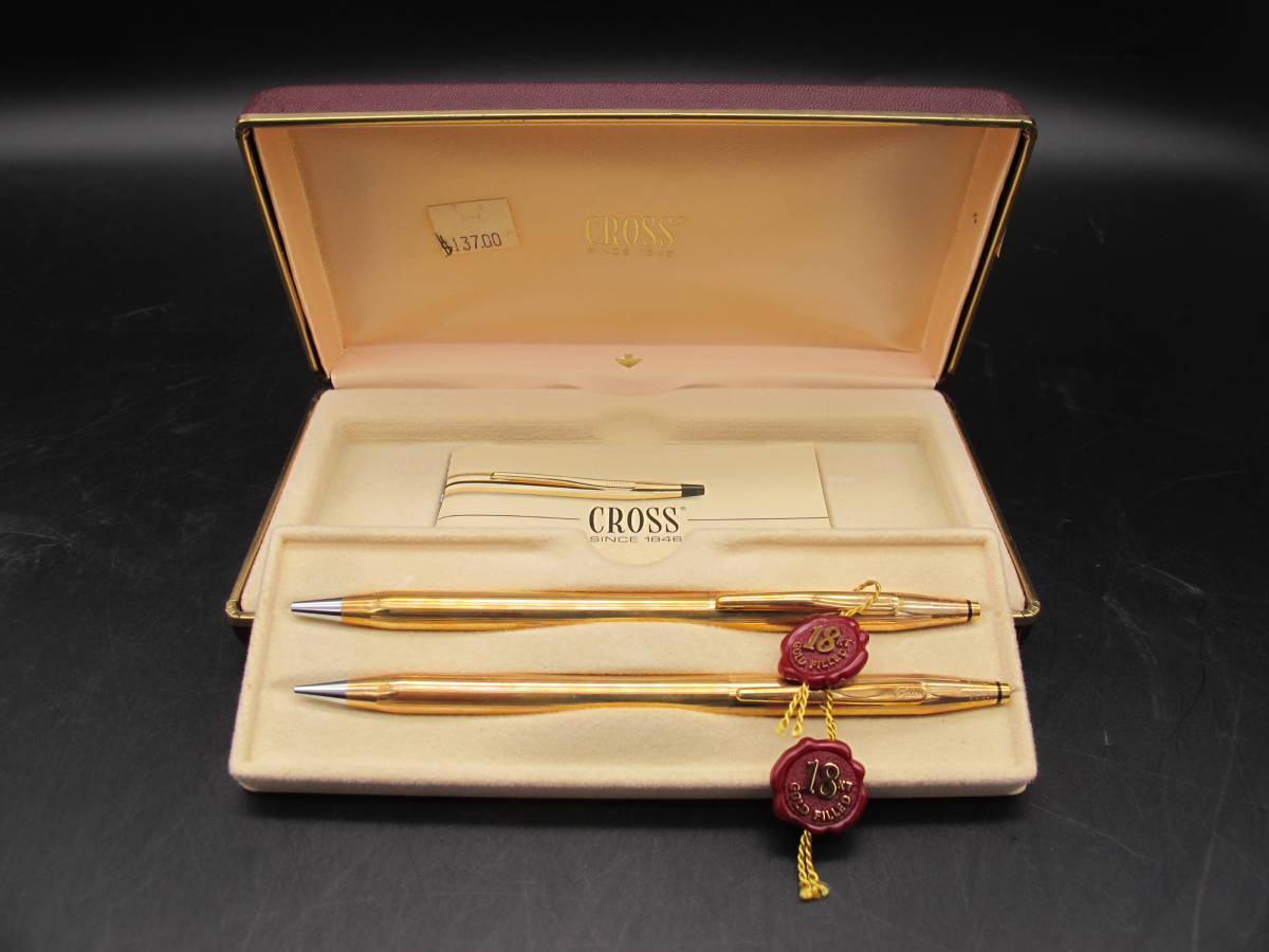 CROSS クロス ボールペン シャープペンシル 18KT GOLD FILLED他、8本