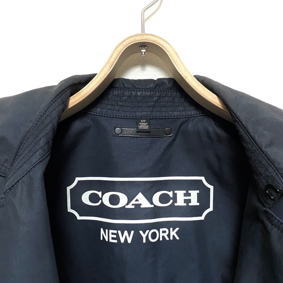 COACH☆トレンチコート☆ブラック☆レザー切替☆