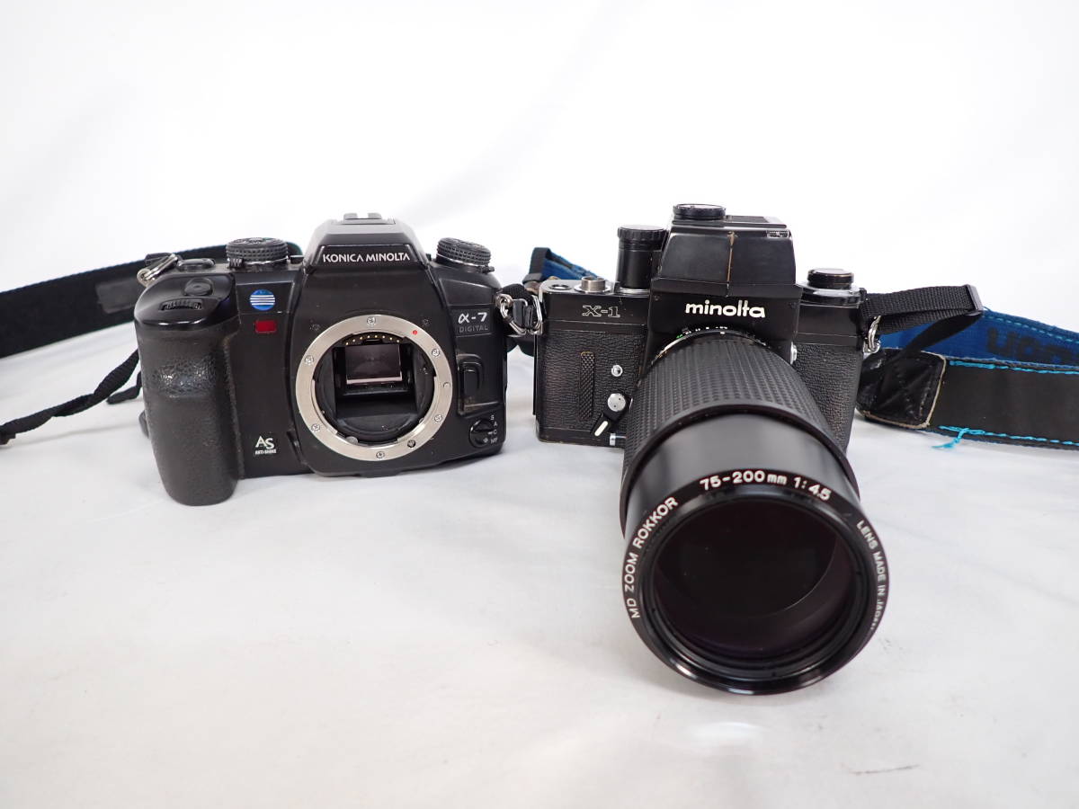 カメラ 2点セット MINOLTA ミノルタ a-7 X-1 MD ZOOM ROKKOR 75 カメラ 2点セット MINOLTA ミノルタ a-7 X-1 MD ZOOM ROKKOR 75