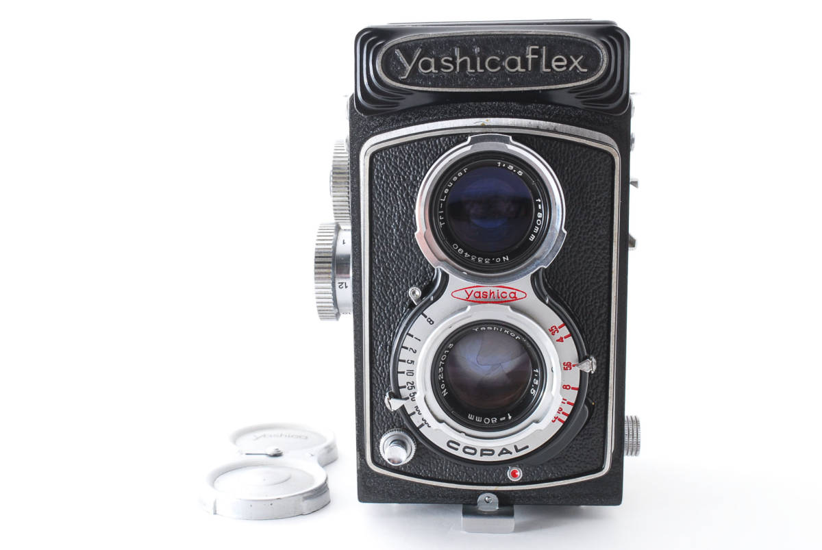 ☆動作品☆ YASHICA YASHICAFLEX model C ヤシカ ヤシカフレックス C型 Yashikor 80mm F3.5 二眼レフ  中判 フィルム カメラ