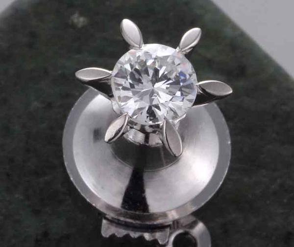 *0.504ct dia. платина производства булавка для галстука *0.9g/IP-3759