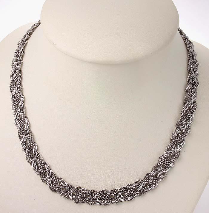 *Pt850 made. braided included .. beautiful necklace *45cm.54.7g/IP-5111