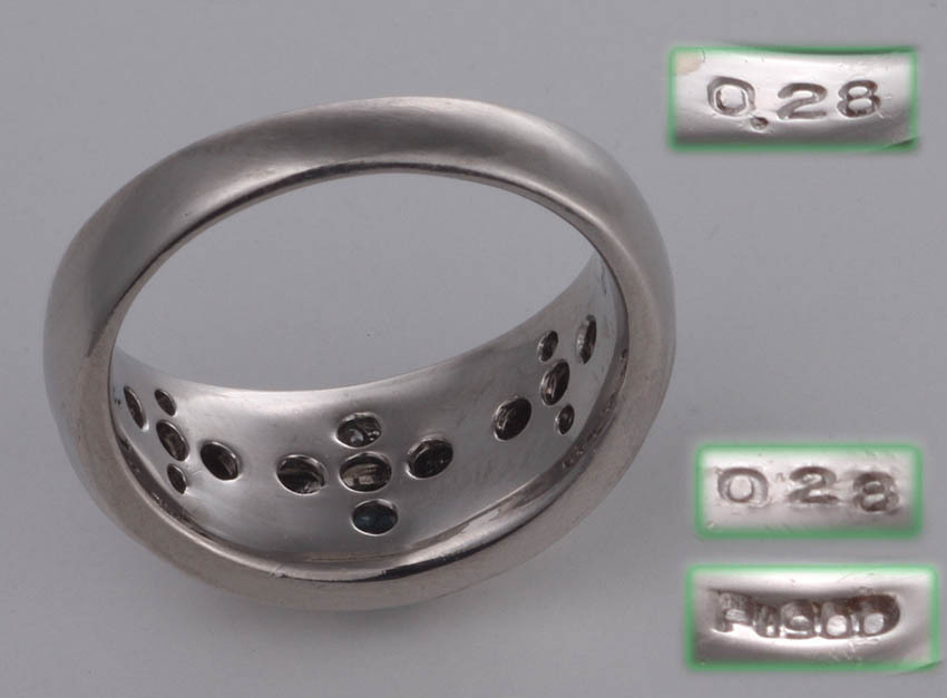 *areki.28ct+ dia. Pt900 made 11 number ring *10.4g/IP-5430