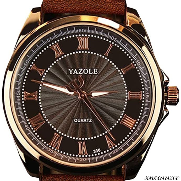 高級感のある おしゃれな腕時計 ブラック/ブラウン クオーツ ローマ数字 アンティーク メンズ おしゃれ 時計 クラシック ビジネス ウォッチ