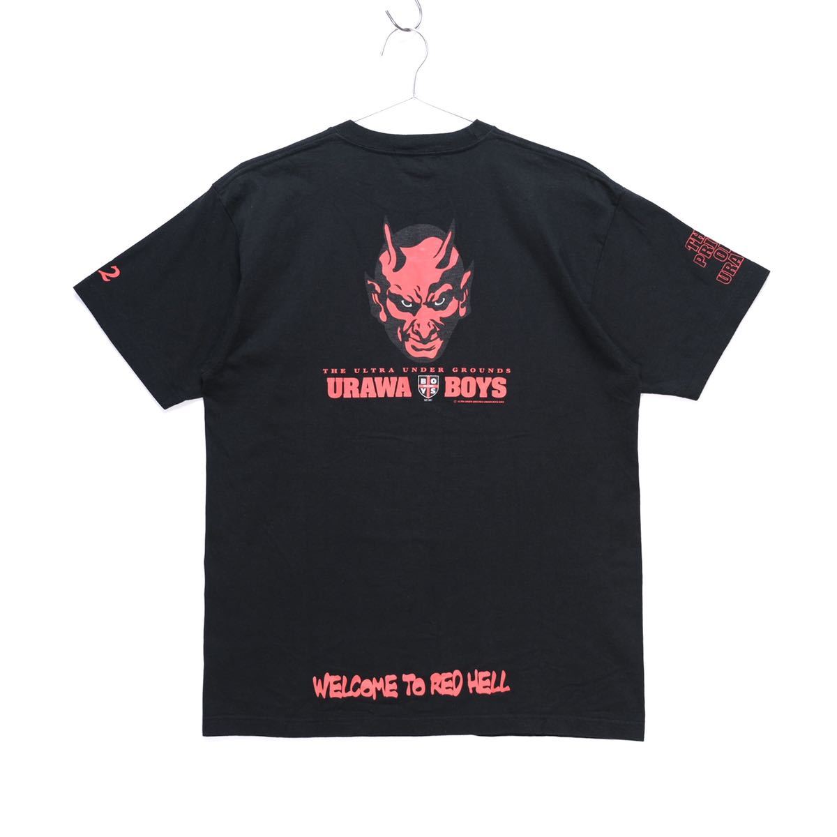 【送料無料】浦和レッズ/サポーター/URAWA BOYS Tシャツ/URAWA POINT/Jリーグ/サッカー/ブラック/XLサイズ