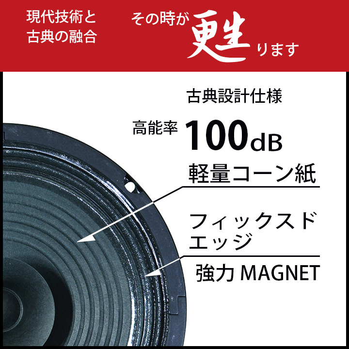 口径20cm フルレンジスピーカー ユニット JAZZ型 高能率100dB 口径20cm フルレンジスピーカー ユニット JAZZ型 高能率100dB