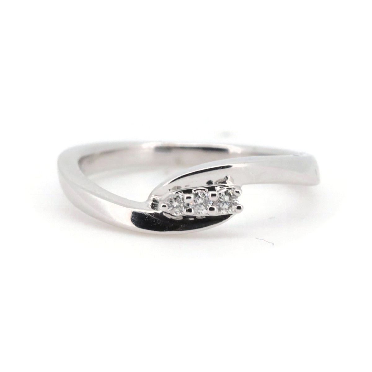 yondosi- diamond ring ring 7 number K18WG(18 gold white gold ) pawnshop exhibition 
