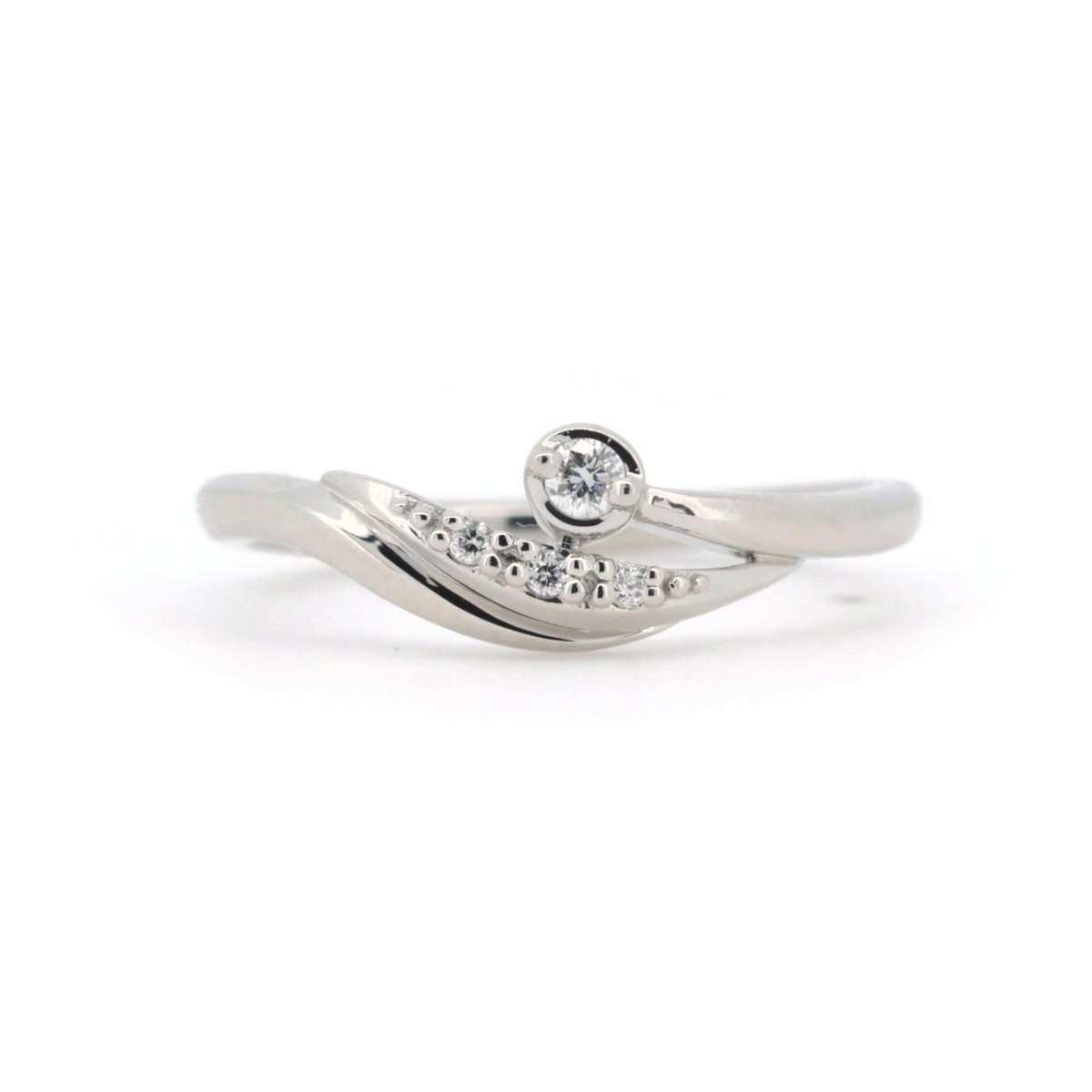 最新のデザイン スタージュエリー ダイヤモンドリング 質屋出品 PT950(プラチナ) 4号 0.03ct 指輪 指輪