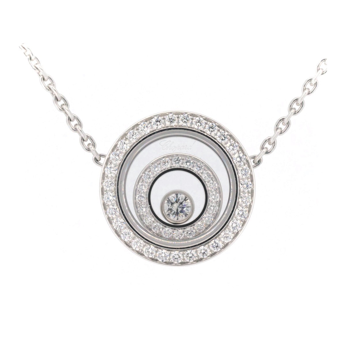  Chopard happy Spirit HAPPY SPIRIT diamond necklace 818230 K18WG pawnshop exhibition 