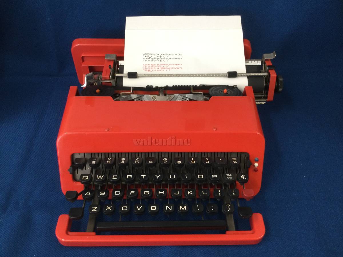 動作確認済】オリベッティ タイプライター Olivetti Valentine-