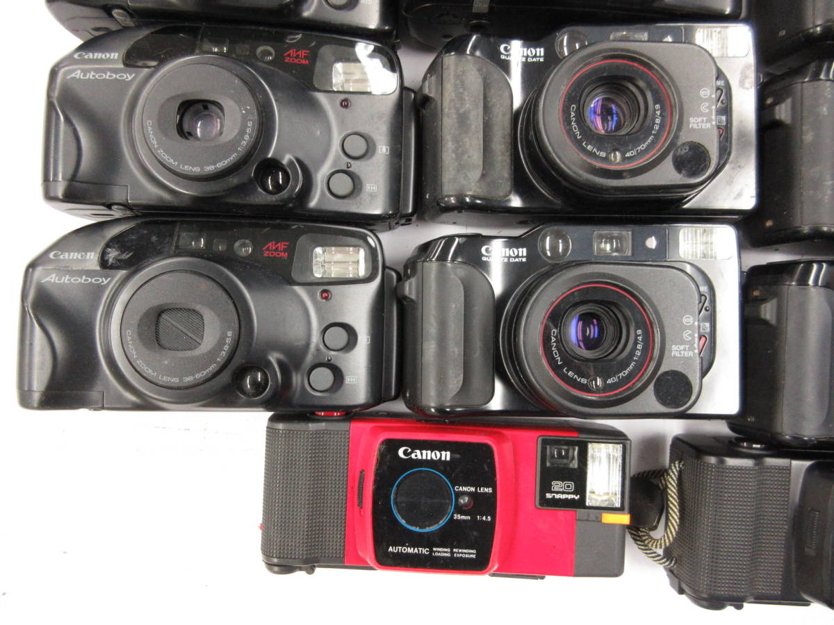 (2367)ジャンク カメラ Canon AutoboyZOOM105 SNAPPY20 CB35 等 キヤノン オ－トボ－イまとめてセット 28台 動作未確認 同梱発送不可_画像5