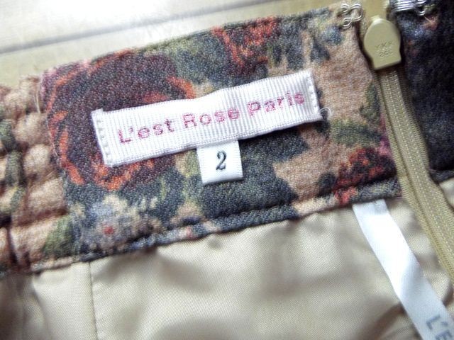 L\'EST ROSE / L'Est Rose * floral print culotte pants 2 size [ used ][ beautiful goods ]K18HO-H1