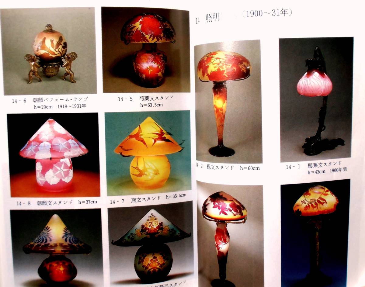由水常雄 『エミール・ガレ　―人と作品―』 1998年3版　カラー図版278点収載　アール・ヌーヴォー　ガラス・陶芸・家具作家　日本のこころ_照明器具（1900～31年）