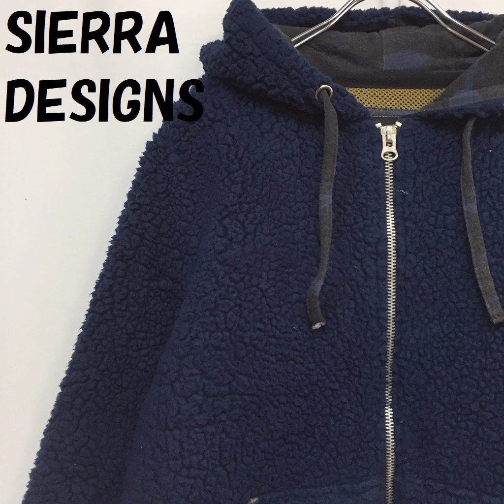 [ popular ]SIERRA DESIGNS/ Sierra Design z fleece Parker boa with a hood . inside mesh blue size L/S3709