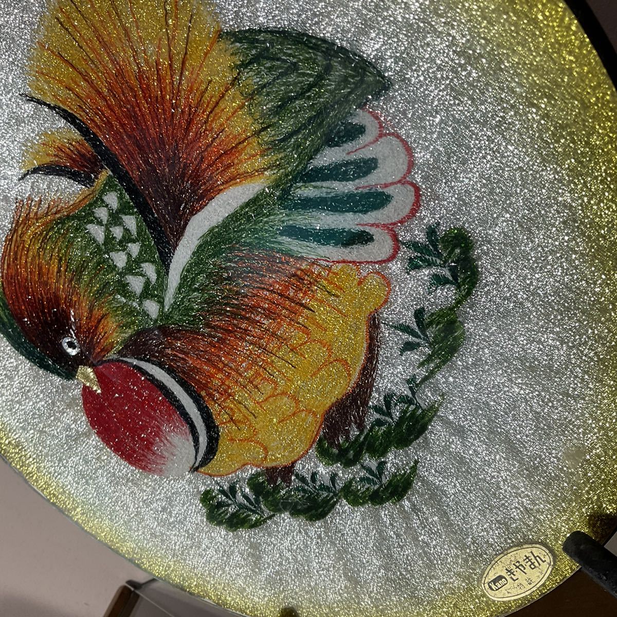 KANO かの ぎやまん ガラス皿 飾り皿 枝梅金銀刺繍 madegem.com.br