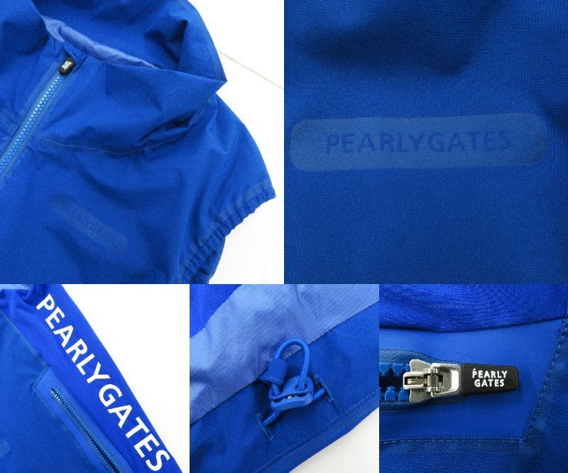 【即決】PEARLY GATES パーリーゲイツ エアダウン ジップベスト ブルー系 サイズ6 2021年モデル メンズ ゴルフウェア [A0197]_画像8