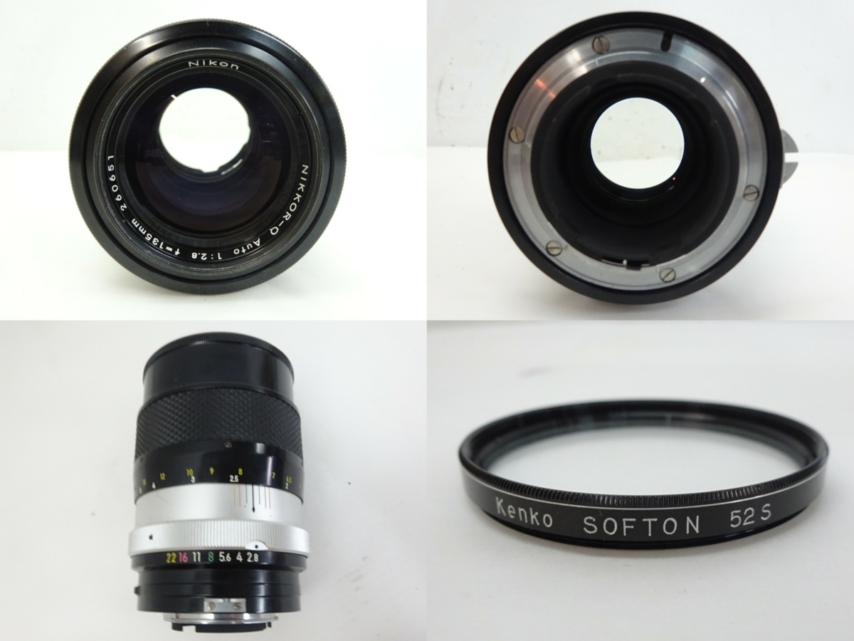 【N-2169】Nikon F FTN フォトミック ブラック カメラ 1：1.4 50ｍｍ 2.8 135ｍｍ 3.5 28ｍｍ まとめ セット 現状品【千円市場】_画像8