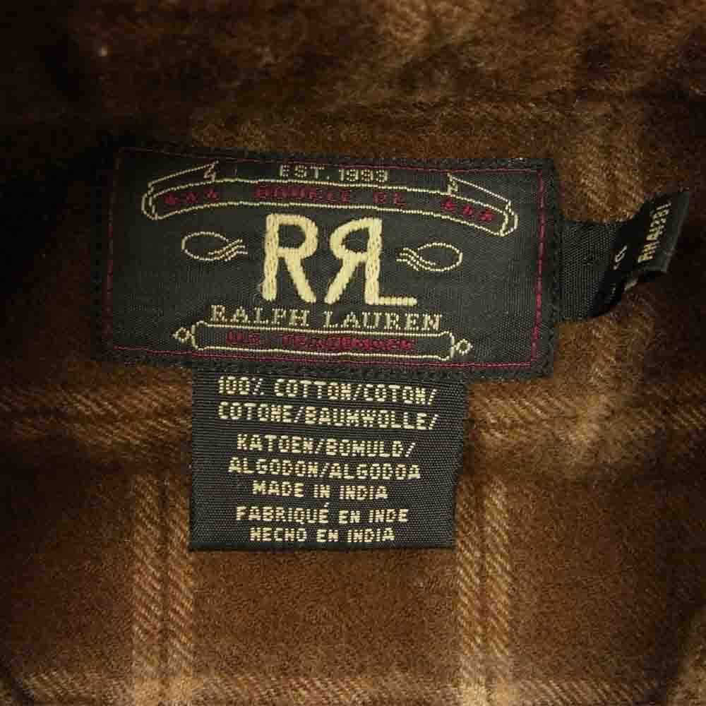 RRL ダブルアールエル 90s 三ツ星タグ チェック ハーフジップ プル