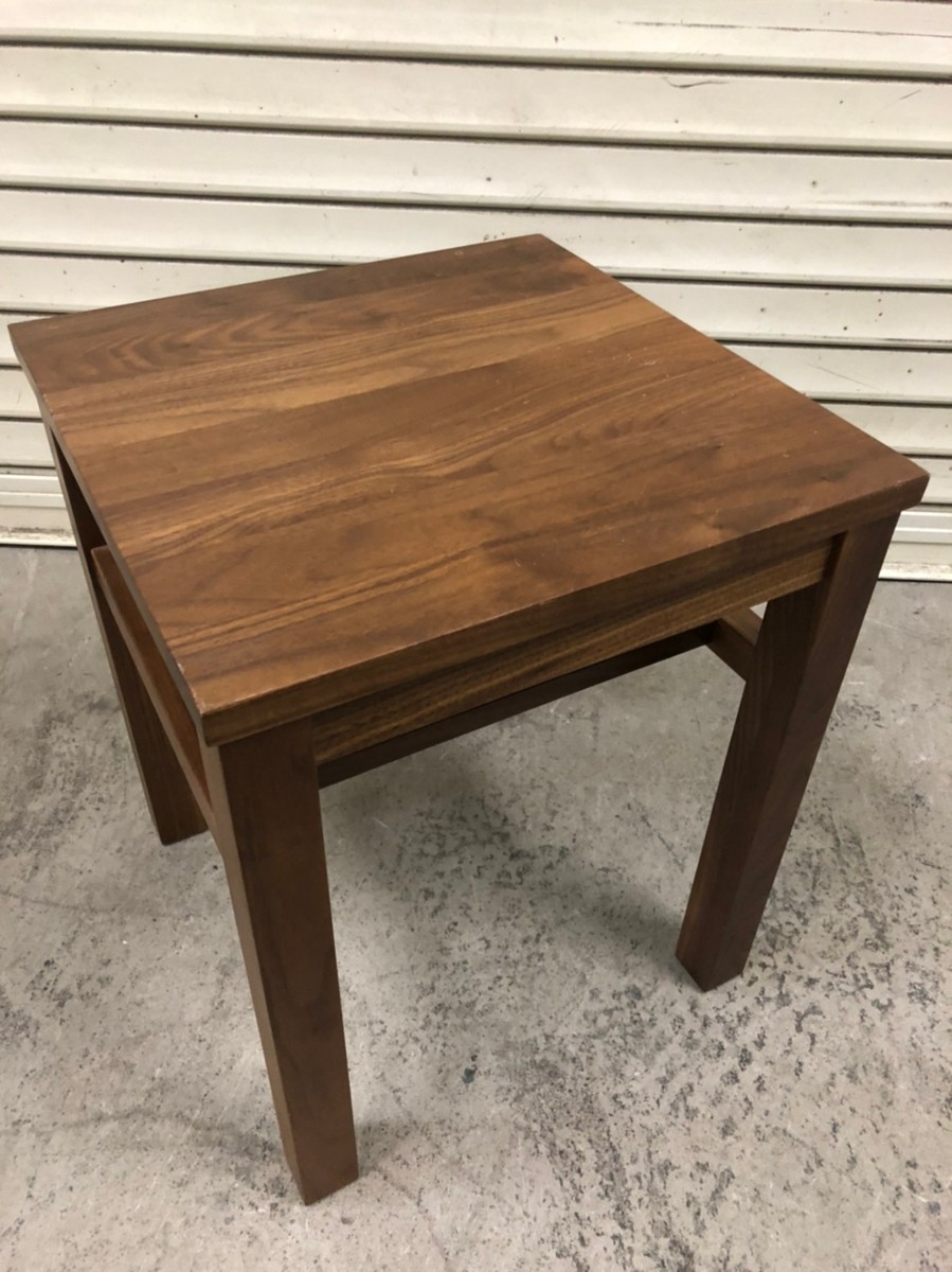 SG030623 無印良品 MUJI 木製サイドテーブルベンチ 板座 ブラウン 無垢