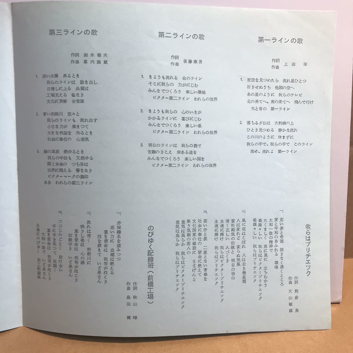 LP ビクター Victor 岩井工場 人間形成 プロジェクト 珍盤 V3音頭 エルダー会 自主盤 自主制作盤 委託制作 前橋工場 基板係 検査係_画像4