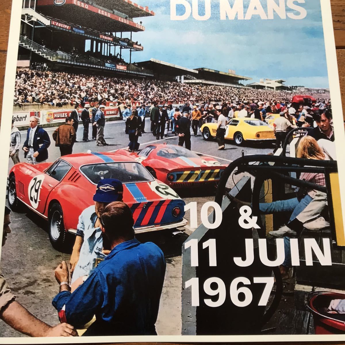 ポスター★1967年 ル・マン24時間レース ★24 Heures du Mans/ユノディエール/ポルシェ/フェラーリvsフォードの画像4