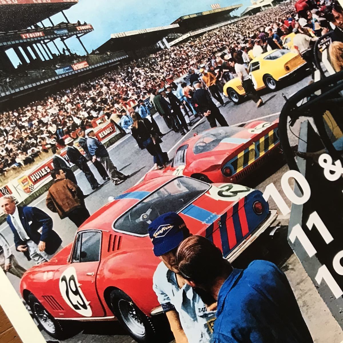 ポスター★1967年 ル・マン24時間レース ★24 Heures du Mans/ユノディエール/ポルシェ/フェラーリvsフォードの画像6