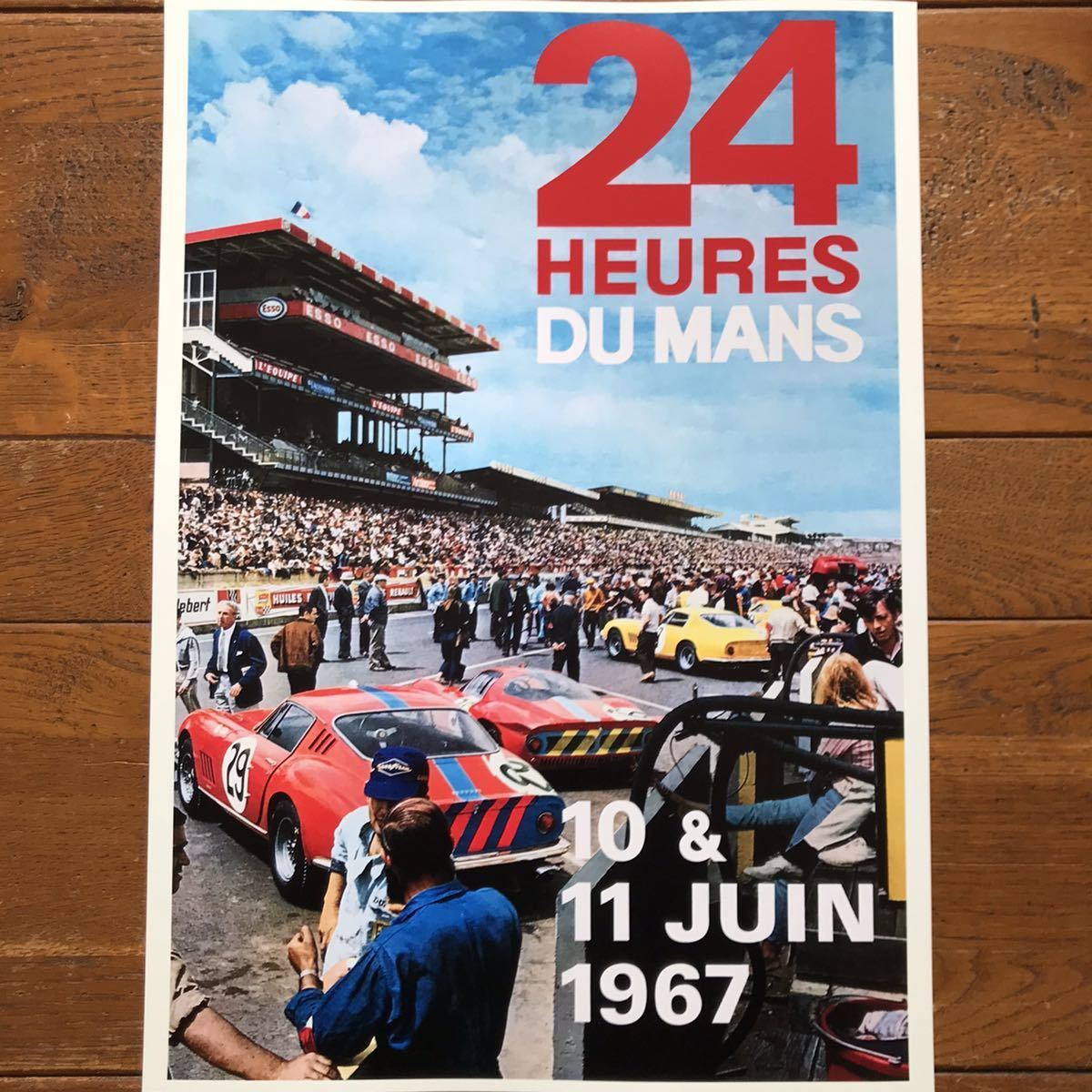 ポスター★1967年 ル・マン24時間レース ★24 Heures du Mans/ユノディエール/ポルシェ/フェラーリvsフォードの画像1