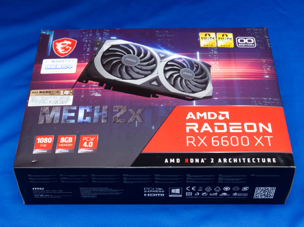 MSI Radeon RX 6600 XT MECH 2X 8G OC 未使用 taniura.com