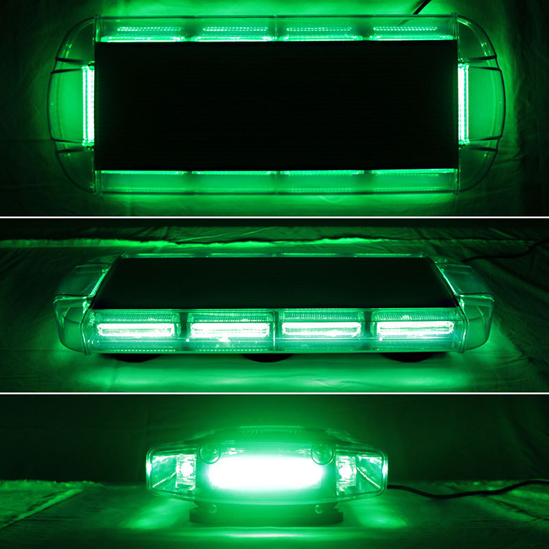 【55x22cm】 LED 回転灯 ラウンドタイプ【グリーン】 緑色 緑 120wLED シガーソケット電源 マグネット 先導車 道路運送車_画像3