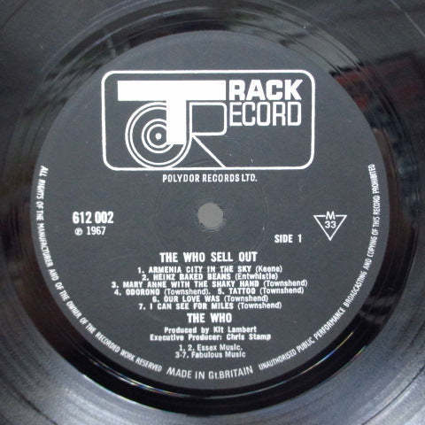 WHO-Sell Out (UK Orig.MONO+Sticker、500 Limited PSYCHEDELIC P