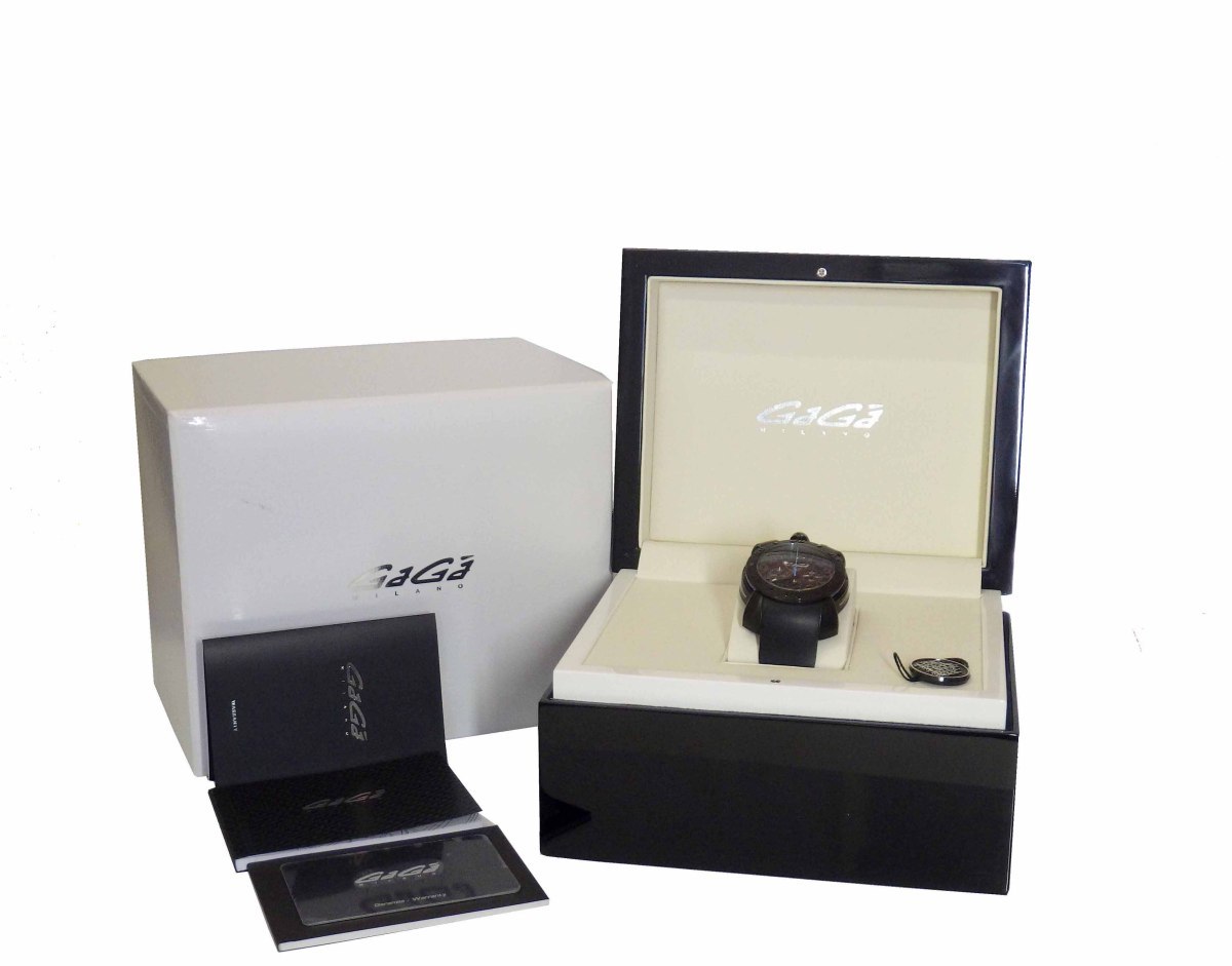 ガガミラノ【GaGa MILANO】クロノ48MM(8012.01)メンズ腕時計 Box・説明書・Gカード_画像9