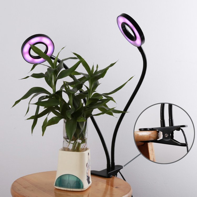  plant rearing twin LED light interior plant. growth .. indoor cultivation flexible neck red color + blue color full spec ktoruLED illuminance adjustment possible USB supply of electricity type 