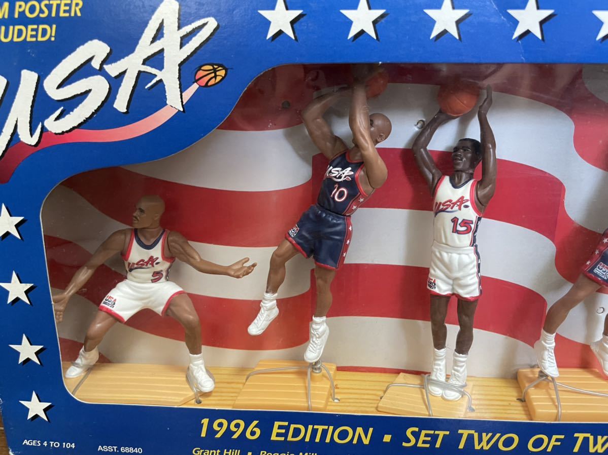  баскетбол Kenner 1996 USA Olympic Basketball Team Starting Lineup Set 2of 2 na-a тигр nta Olympic America команда фигурка 