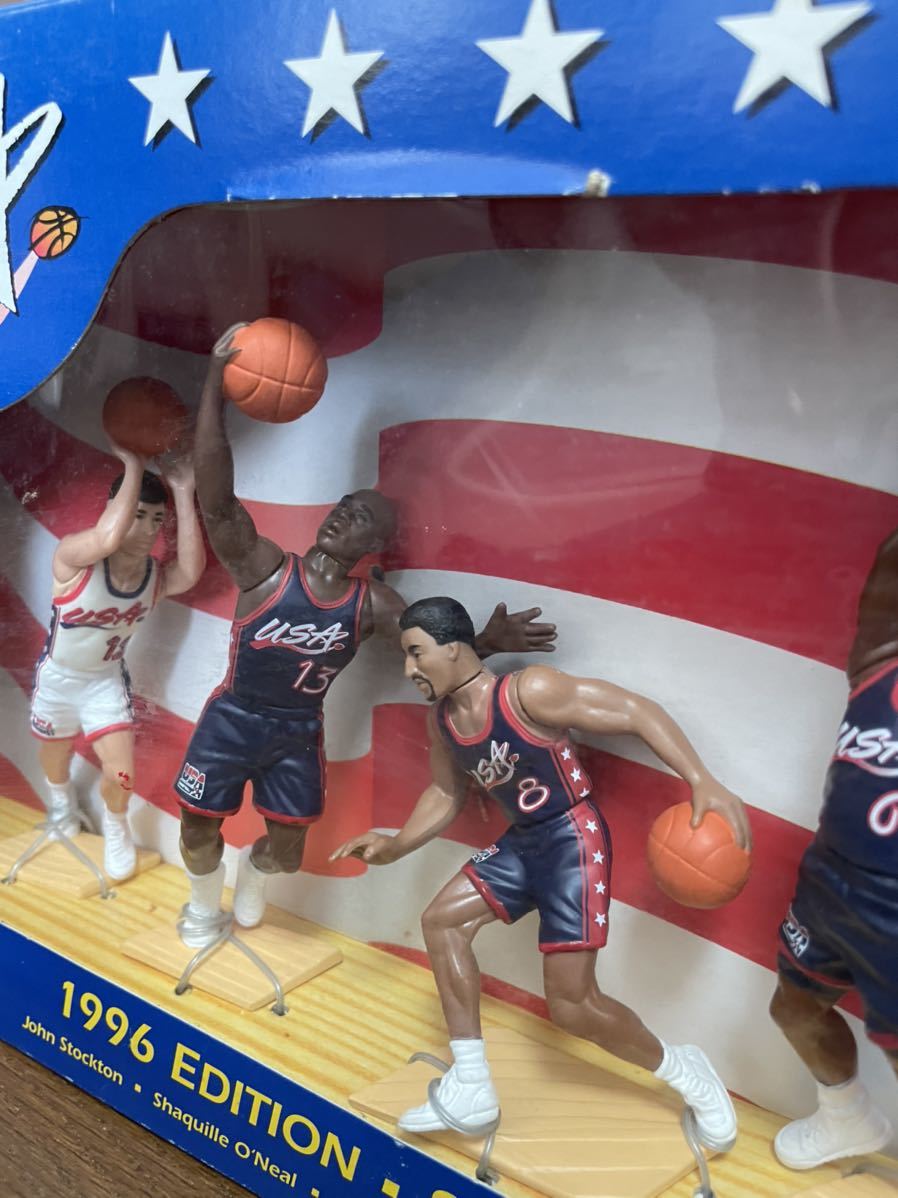  баскетбол Kenner 1996 USA Olympic Basketball Team Starting Lineup Set 2of 2 na-a тигр nta Olympic America команда фигурка 