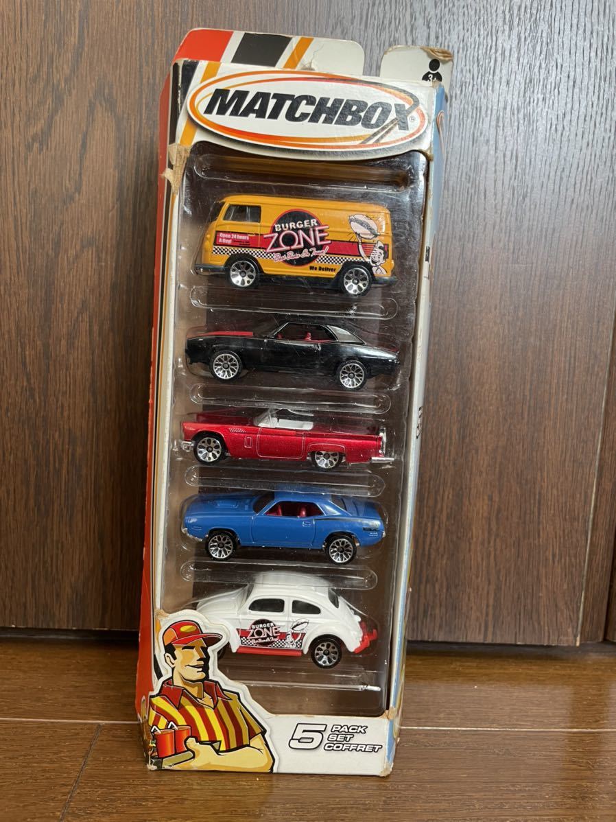 マッチボックス matchbox 5 pack set coffret burger ZONE ハンバーガー mattel マテル ミニカー_画像1