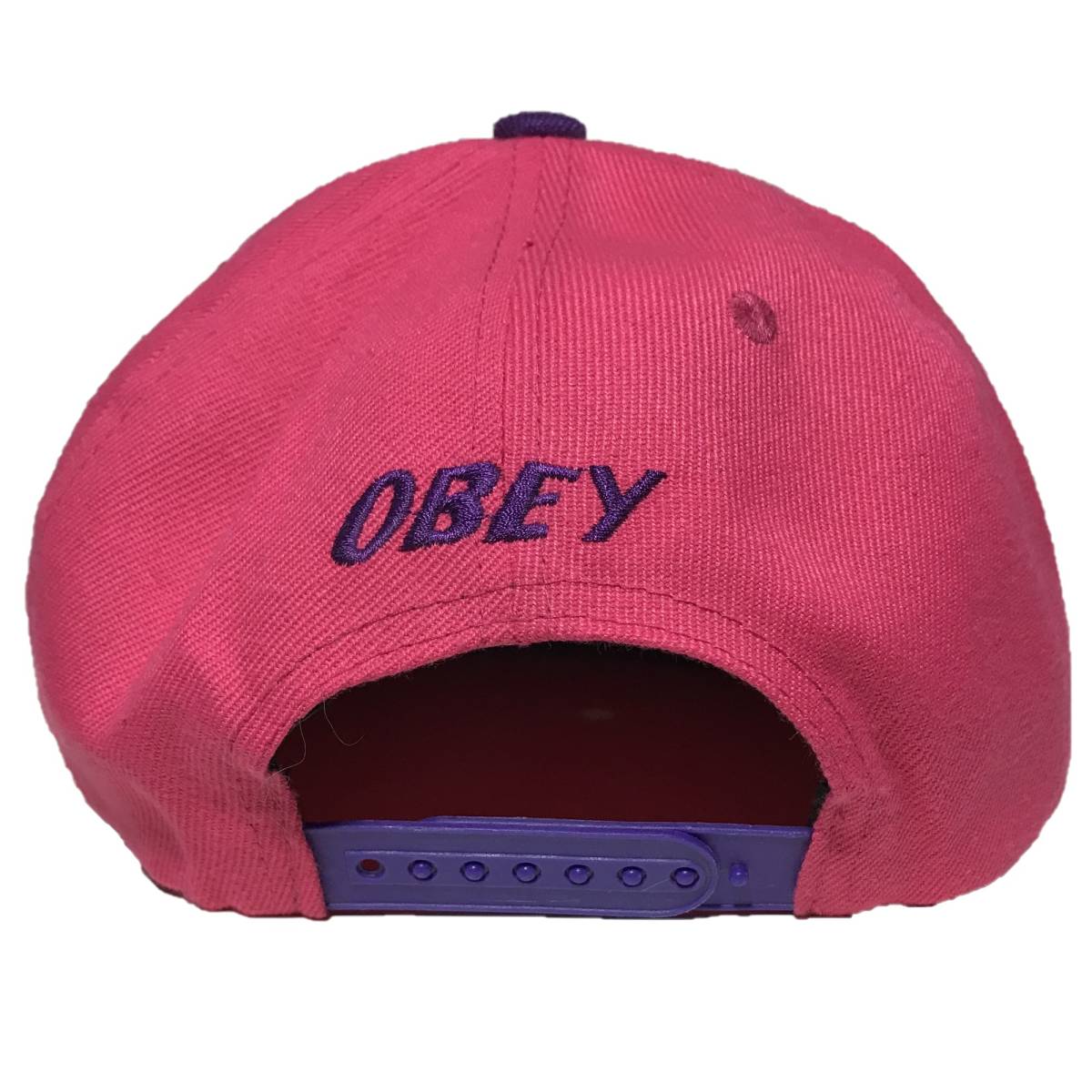 OBEY（オベイ)スナップバックキャップ　ピンク/パープル_画像3