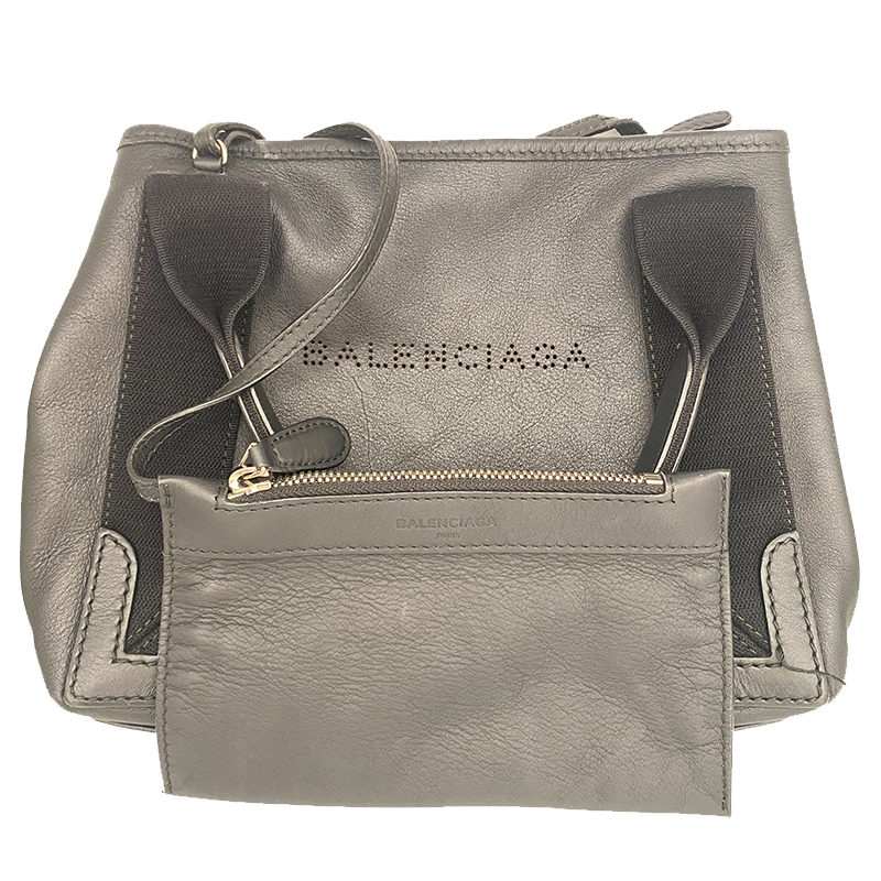 バレンシアガ BALENCIAGA ネイビーカバ XS 390346 ブラック トート