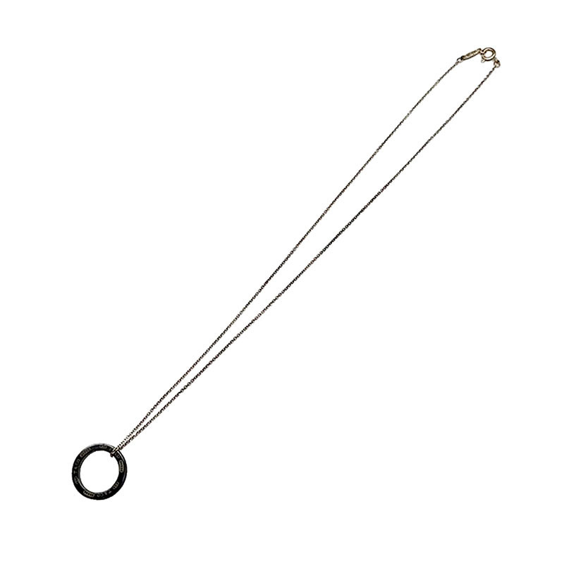 ティファニー TIFFANY&CO ナローリングネックレス チタン SV925