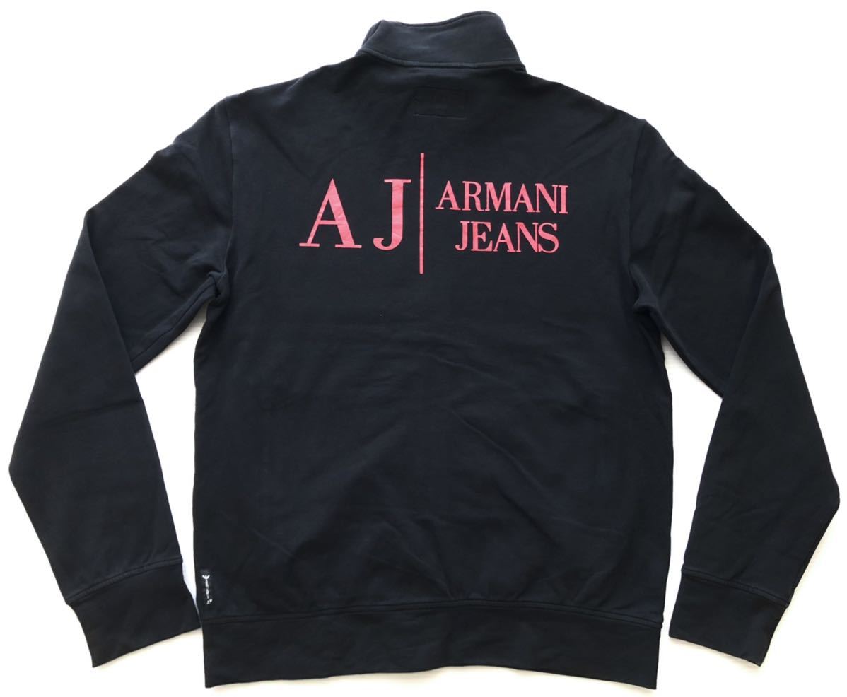 2011年 アニバーサリー アルマーニ ジーンズ スウェット ジャケット　　ストレッチ 背中 ビッグロゴ デカロゴ ARMANI JEANS 柳5159