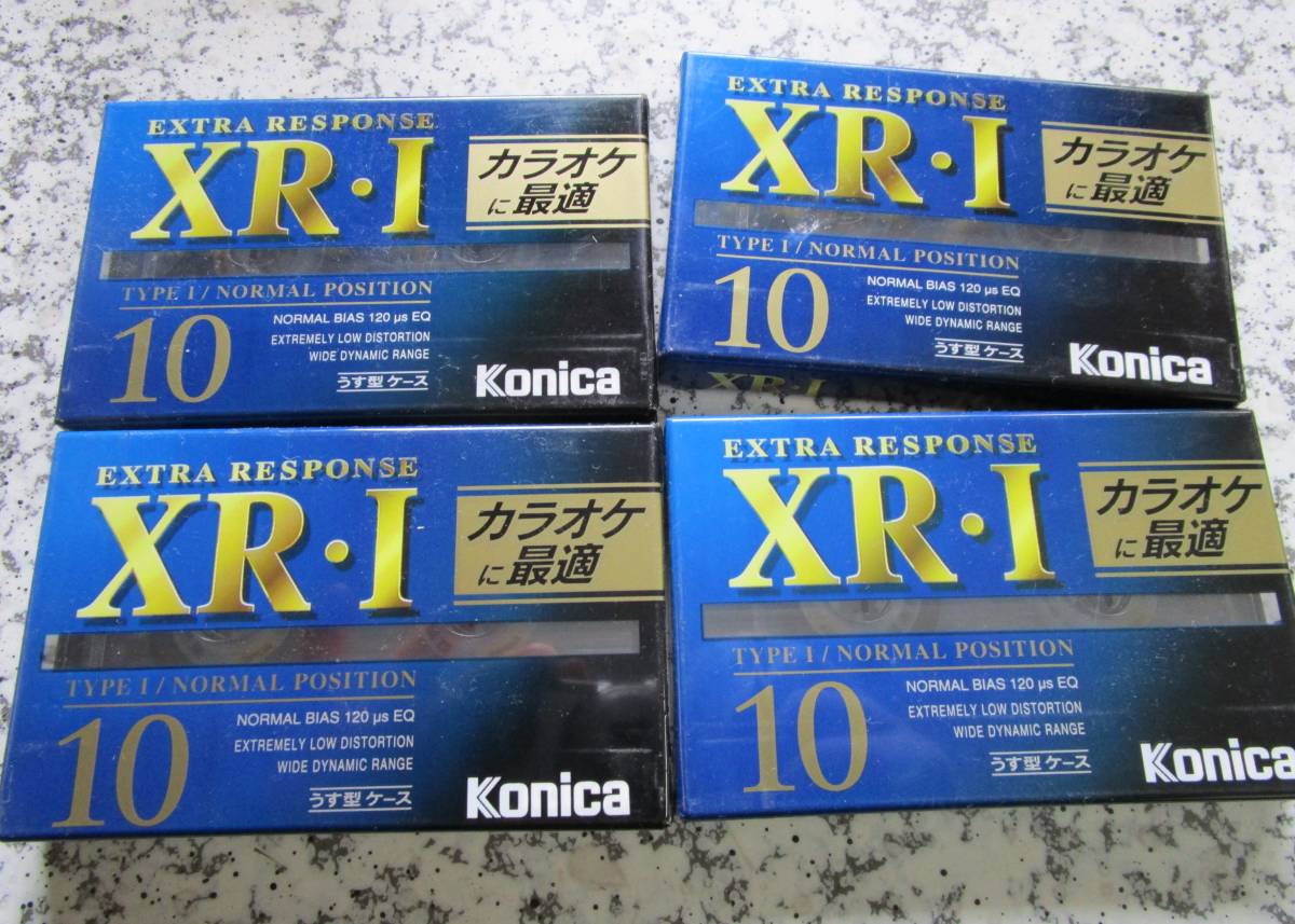 ｖ-62新品保管品　Konica　XR・I　10分　カセットテープ４個セット　ゆうパケット￥360_画像1