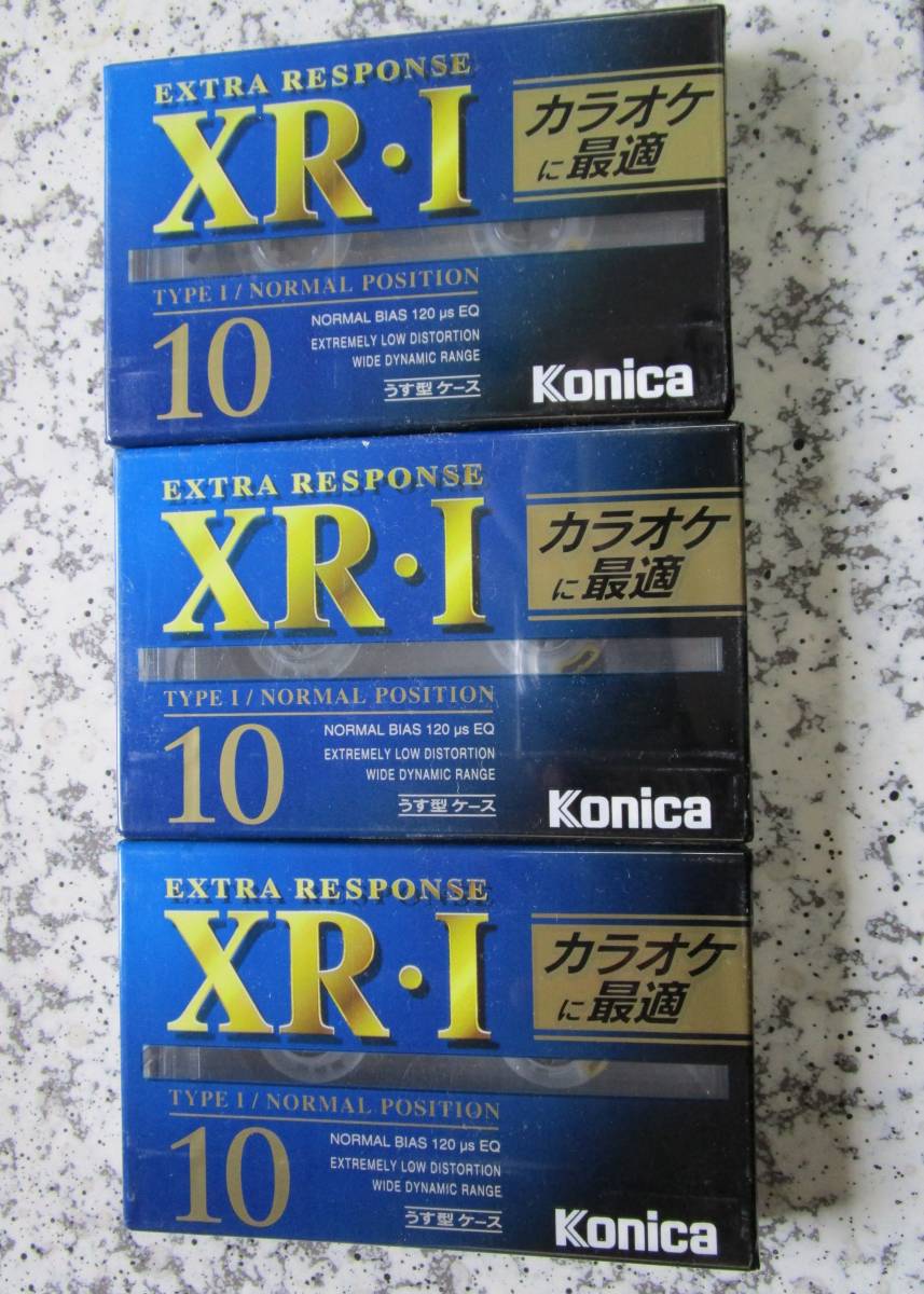 ｖ-61新品保管品　Konica　XR・I　10分　カセットテープ３個セット　ゆうパケット￥360_画像1