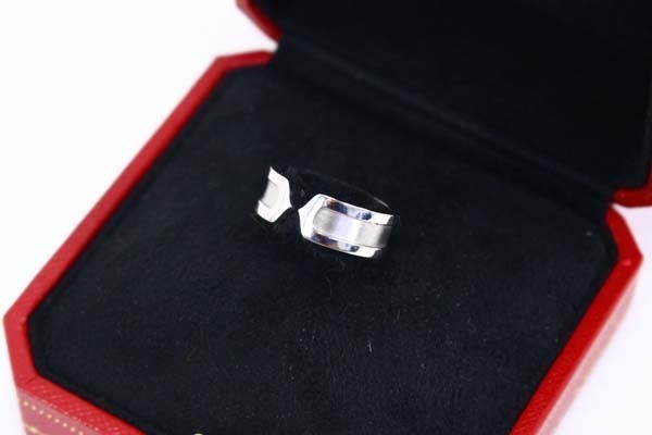 ●Cartier カルティエ K18WG C2リング 10号 証明書付き 指輪 レディース アクセサリー【10531293】_画像6