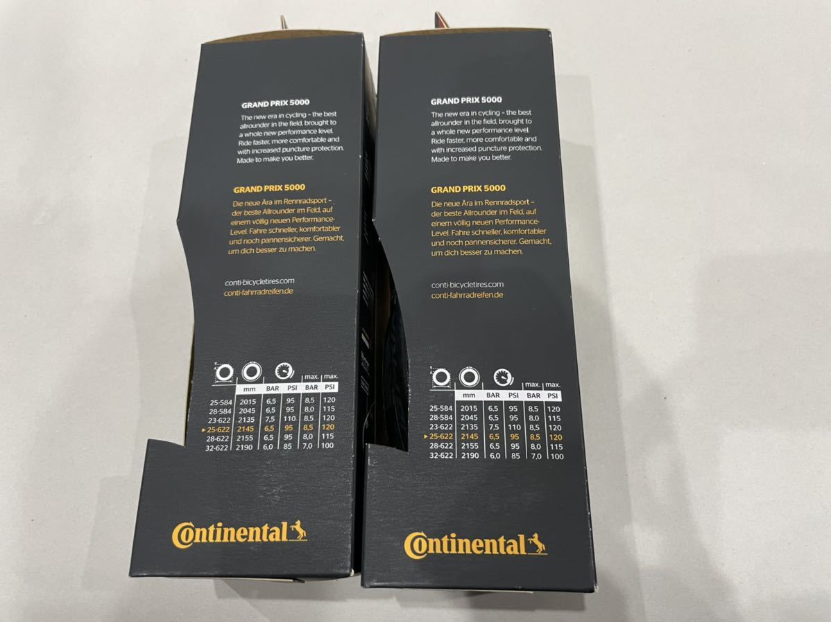 新品】Continental Grand Prix グランプリ 5000 25C (2本セット) 【25C