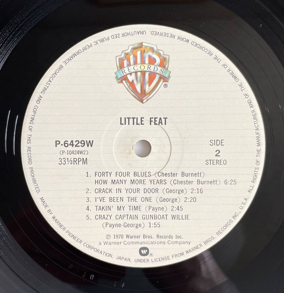 LITTLE FEAT リトル・フィート 1st 国内盤LPレコード ライ・クーダー参加 ローウェル・ジョージ ビル・ペイン LOWELL GEORGE RY COODER