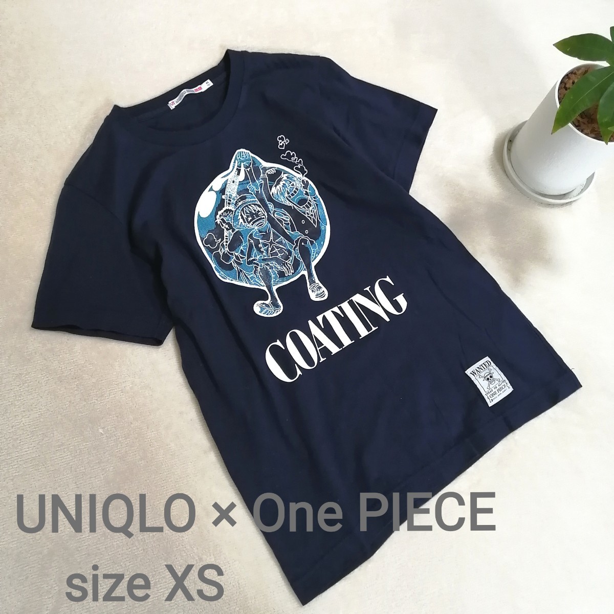 Paypayフリマ Uniqlo ユニクロ Ut ワンピース One Piece 半袖 ｔシャツ メンズ Xs 紺 ルフィ ゾロ サンジ コラボｔ