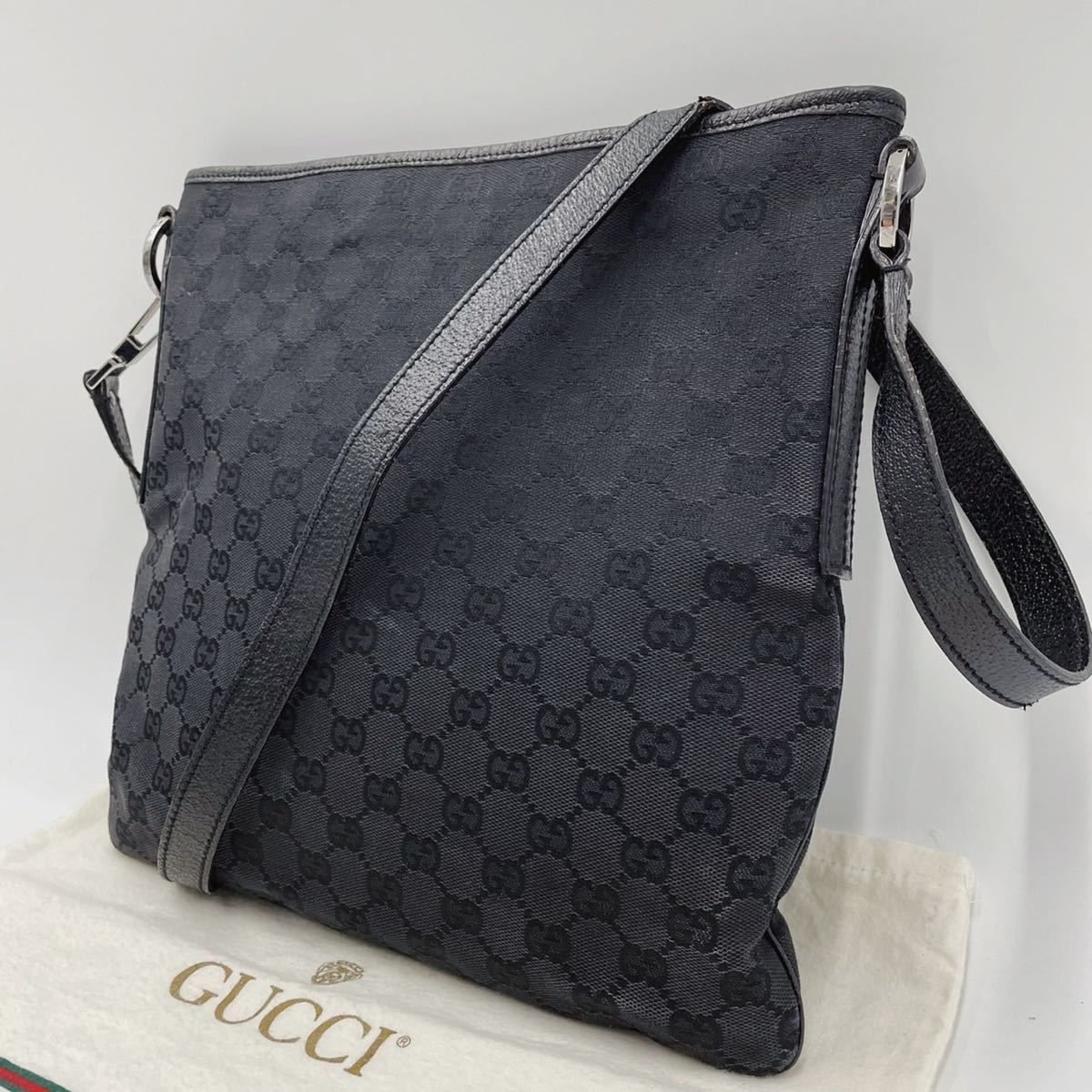 1円~ 極美品 GUCCI オールドグッチ ショルダーバッグ ポシェット GG柄