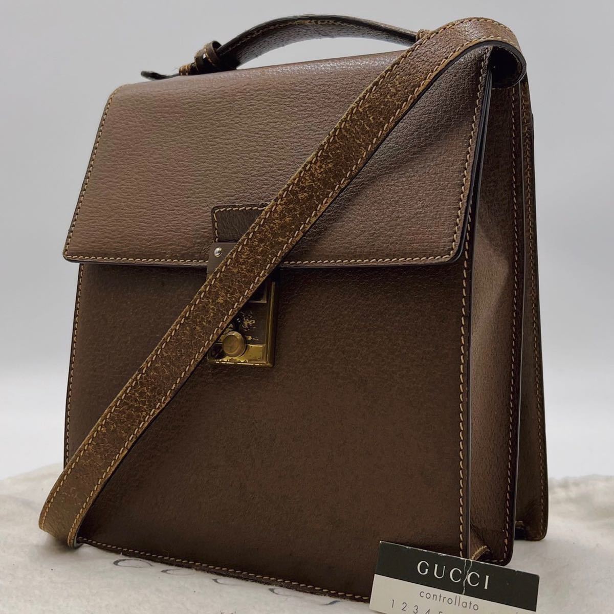 1円～ 極美品 GUCCI オールドグッチ 2way ショルダーバッグ