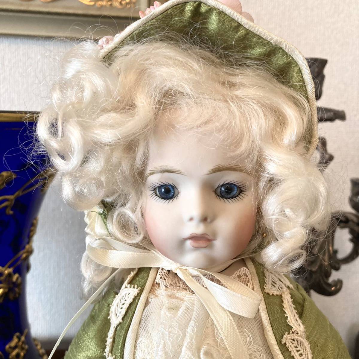  beautiful goods se sill san yellowtail .* Jun li Pro bisque doll France doll author work hand made 37cm