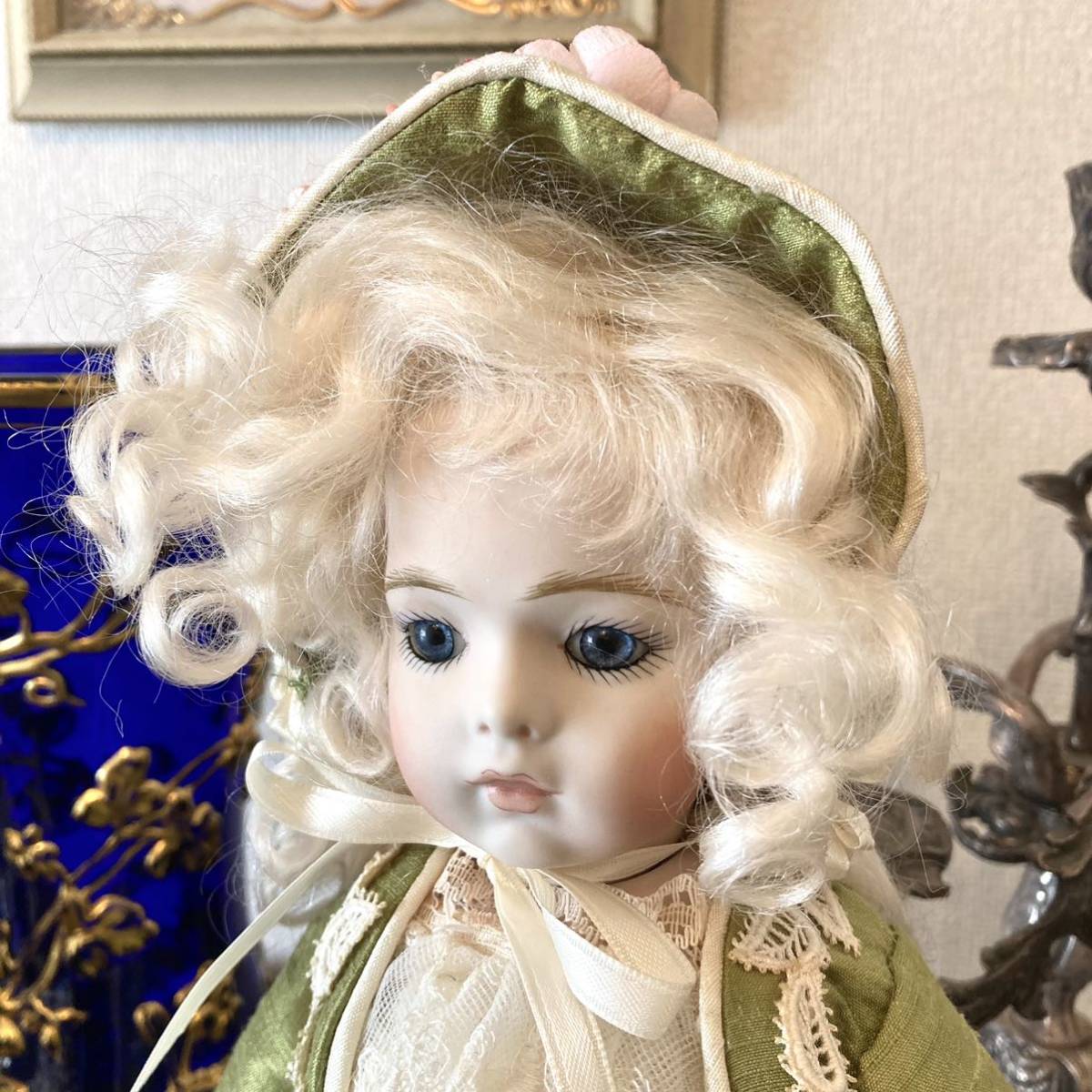  beautiful goods se sill san yellowtail .* Jun li Pro bisque doll France doll author work hand made 37cm