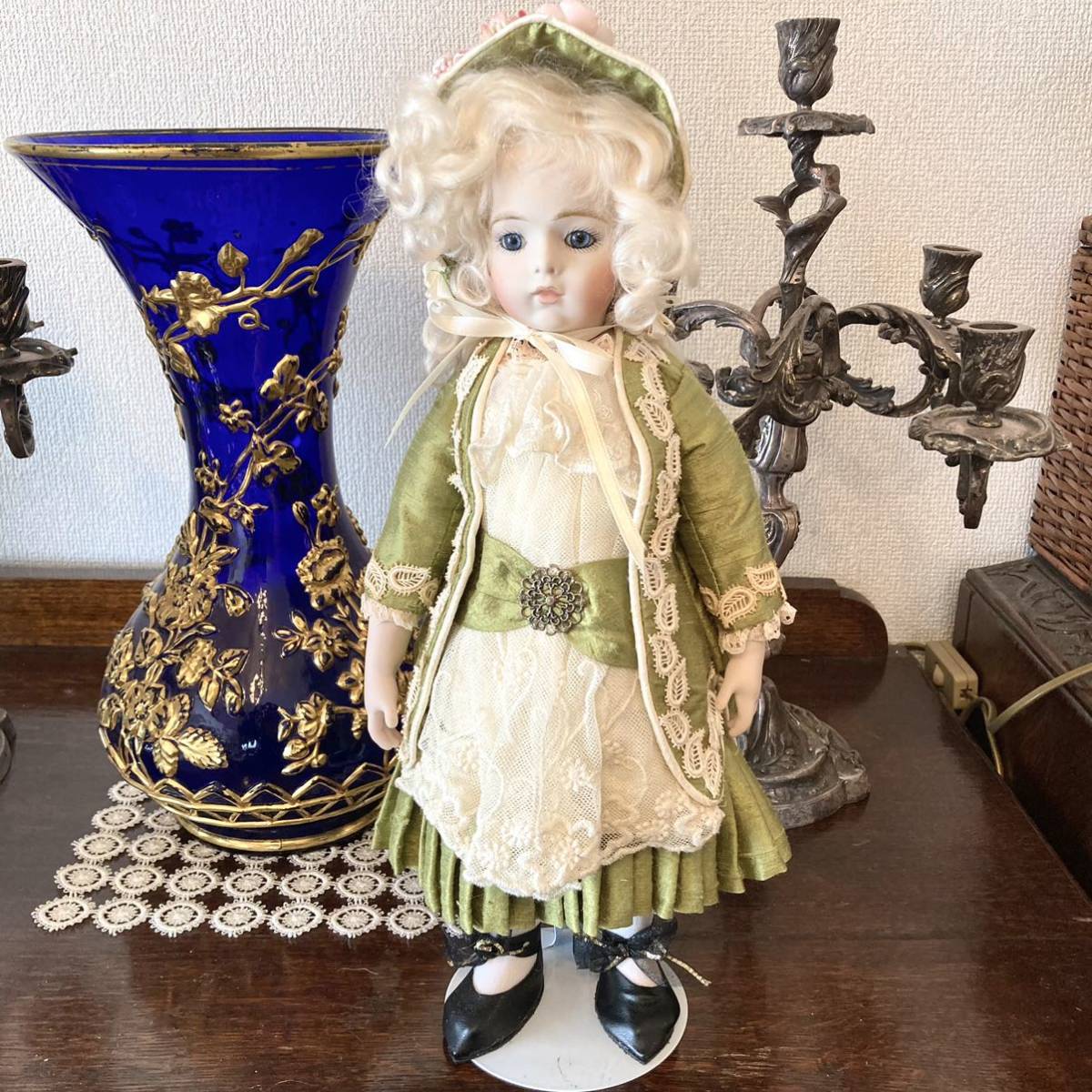  beautiful goods se sill san yellowtail .* Jun li Pro bisque doll France doll author work hand made 37cm